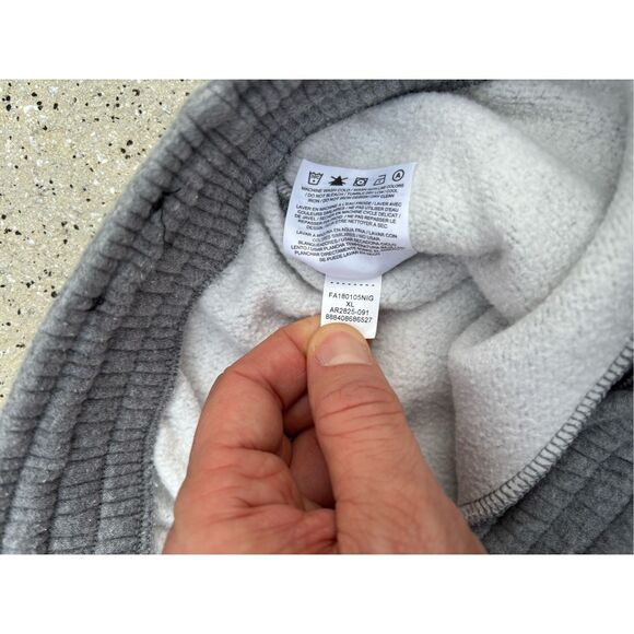 Jordan Sportswear Flight Fleece Cement Men's Sweat Pants Carbon Heather/Black XL - Picture 6 of 7